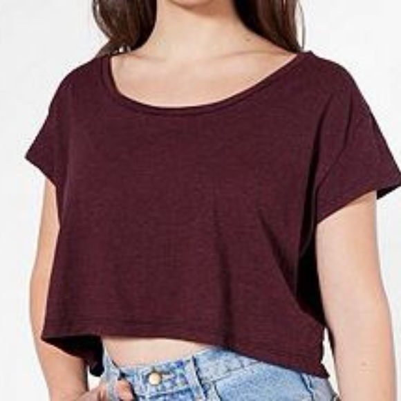 American Apparel Tops - American Apparel Off Shoulder Loose Crop Tee